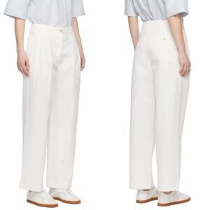 Toteme White Wide-Leg Pants
